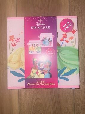 Disney Princess Fabric Storage Bins - Disney Floral Storage Bins